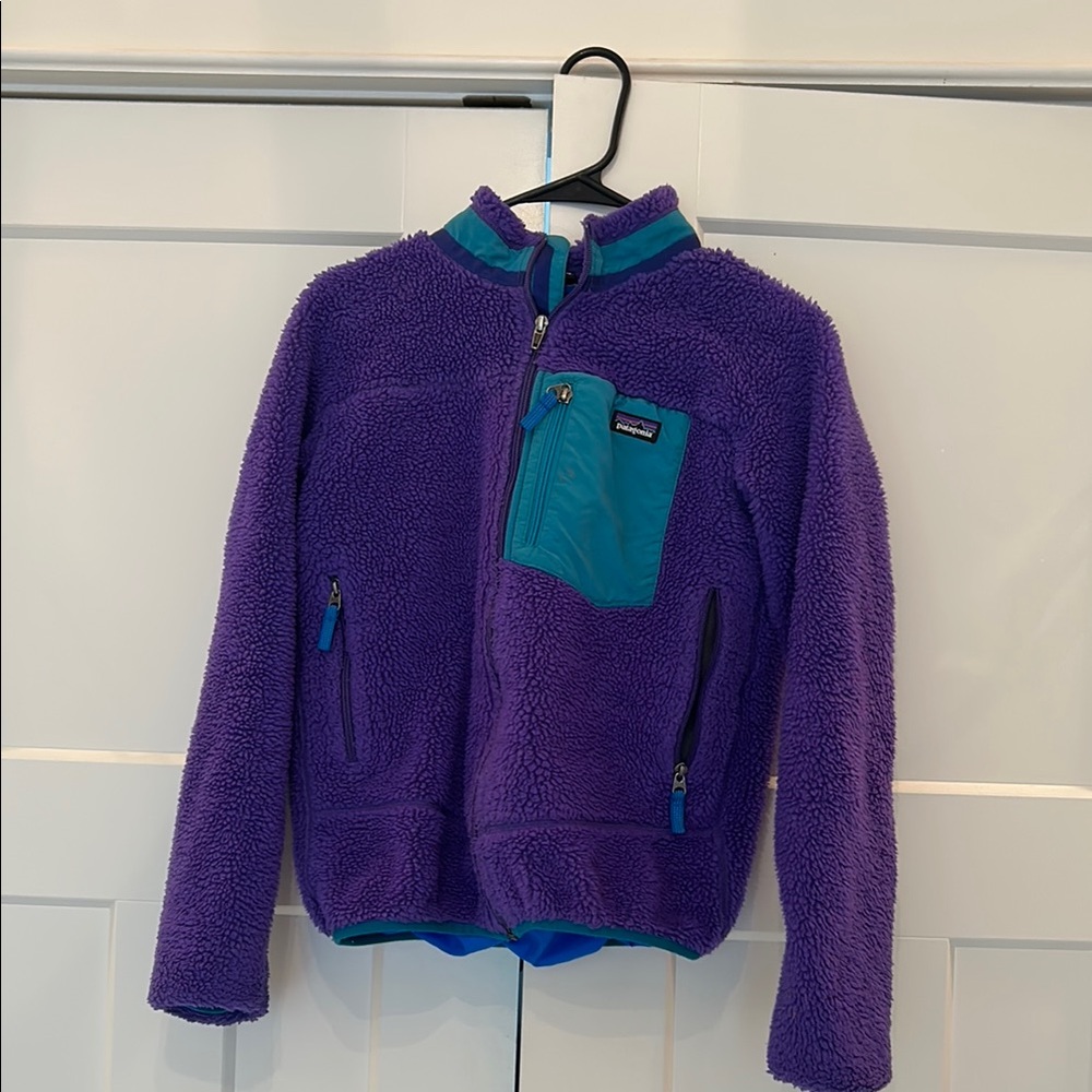 Patagonia Kids Purple Fleece Jacket